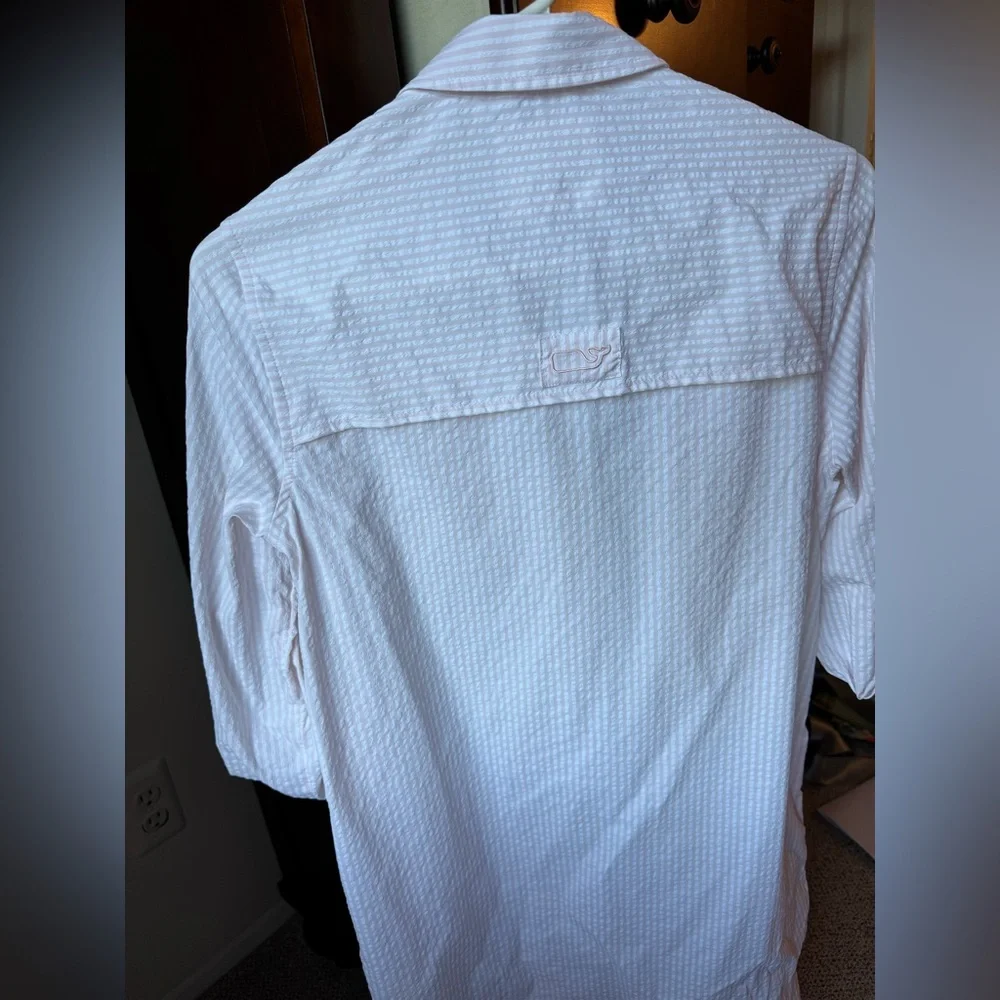 Vineyard Vines Hartley Harbor Coverup size 2 pink - Picture 3 of 10